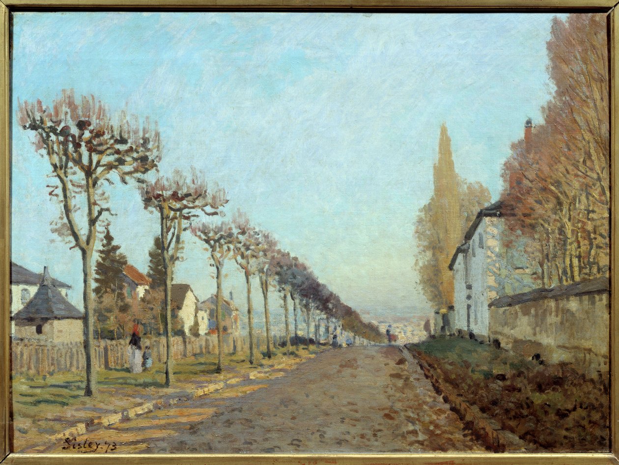 Weg zur Maschine, Louveciennes von Alfred Sisley