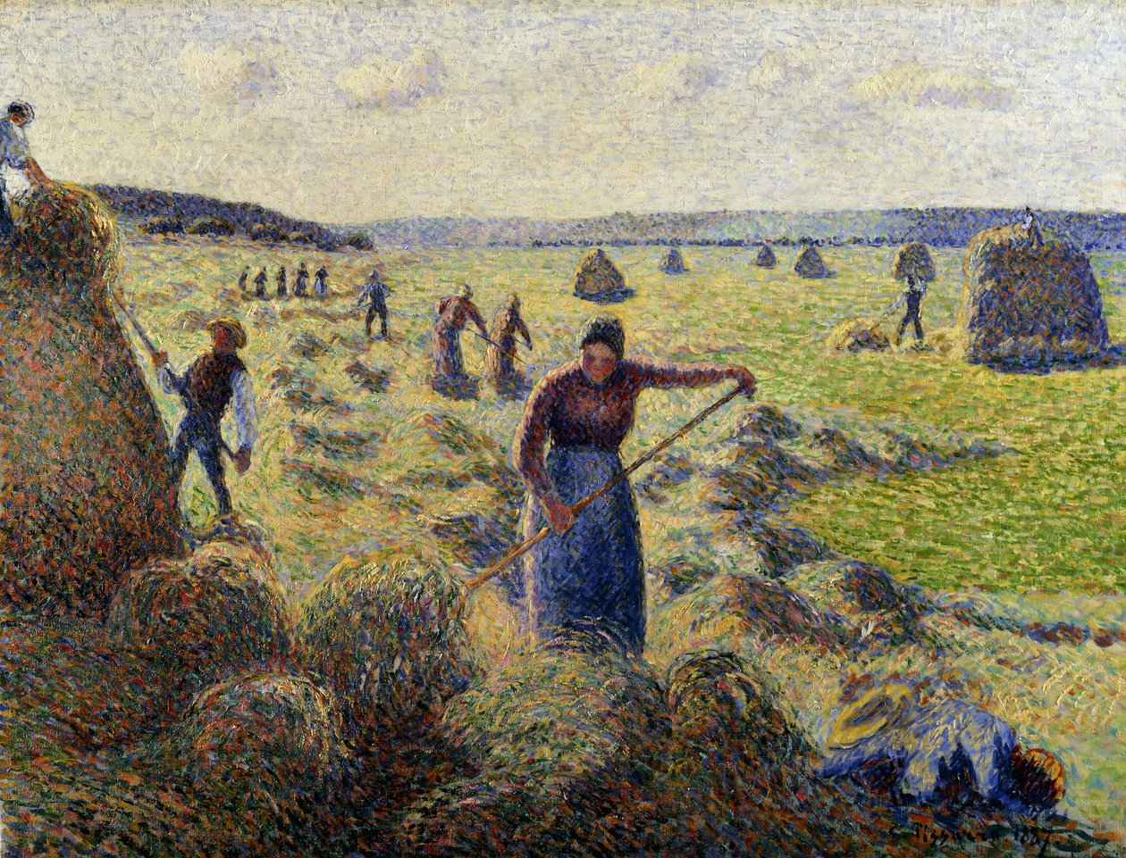 Heuernte in Eragny von Camille Jacob Pissarro