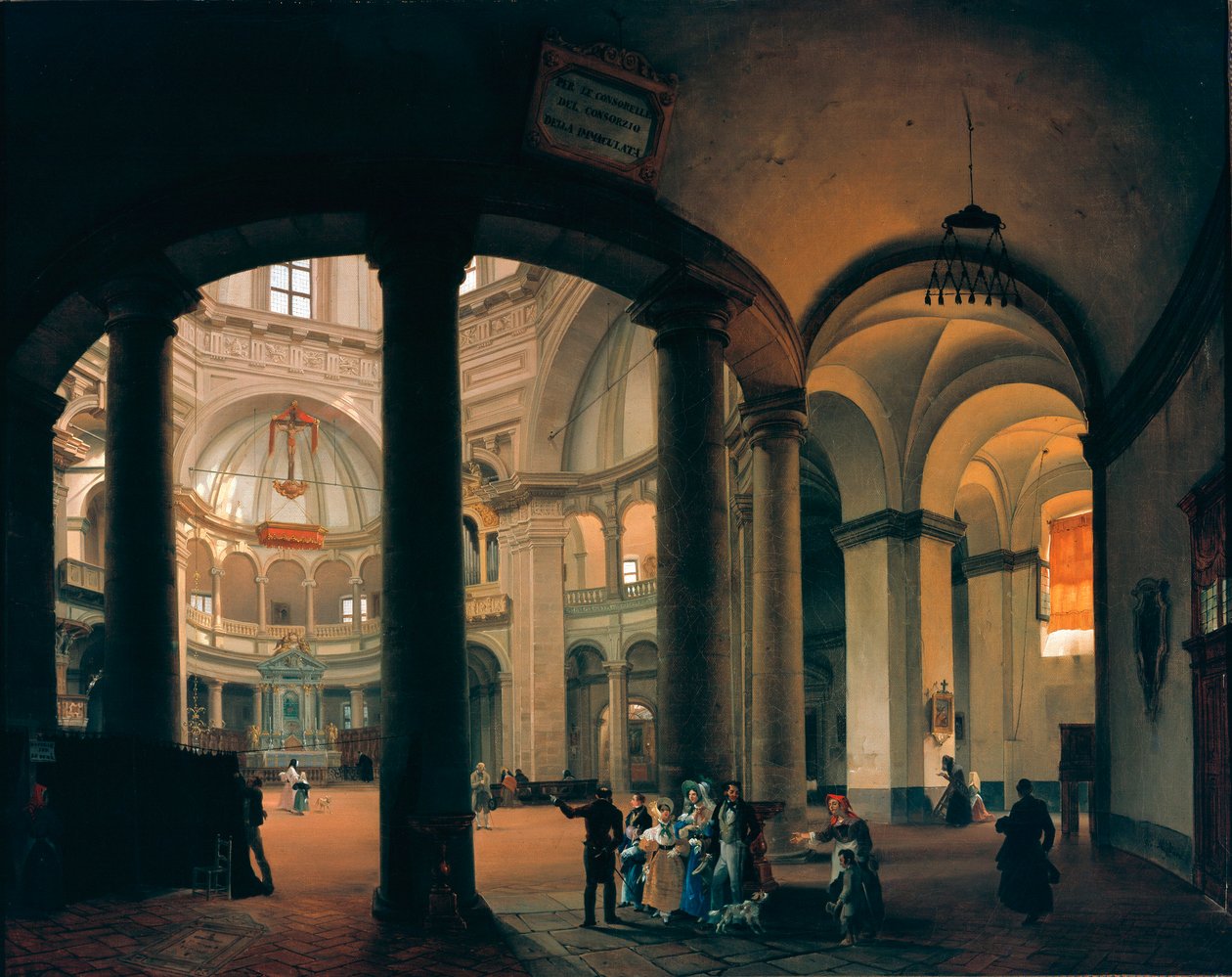 Ansicht aus dem Inneren der Basilika San Lorenzo von Giovanni Migliara