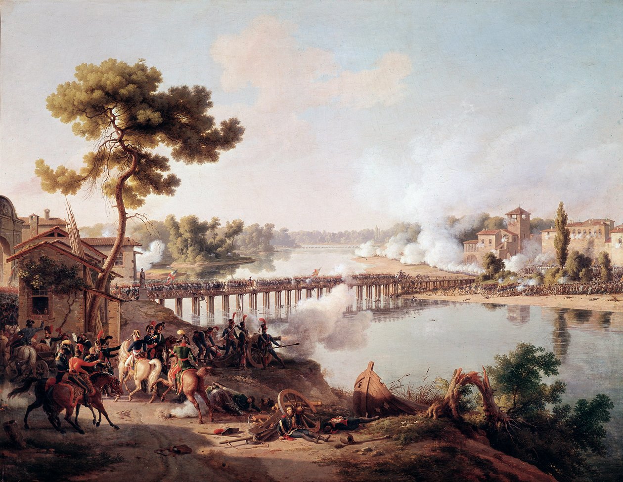 Napoleon Bonaparte gibt Befehle während der Schlacht von Lodi von Louis Lejeune