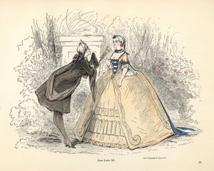 Frauenkostüm zur Zeit von König Ludwig XV. von Frankreich