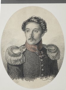 Porträt von Nikolay Vasilyevich Khvostov 1793-1837, 1822 von Carl von Hampeln