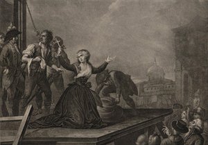 Madame Élisabeth de France, Schwester des Königs, vor der Guillotine am 10. Mai 1794, ca. 1795