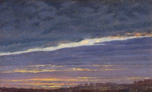 Nächtlicher bewölkter Himmel Abend, 1824