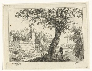 Landschaft mit Ruine