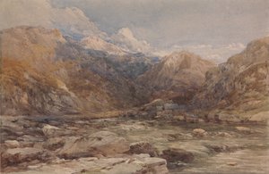 Flusslandschaft in Wales, ca. 1850