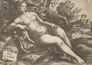 Nackte Frau Venus in einer Landschaft liegend, 1517