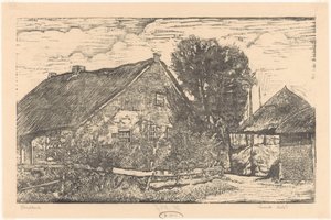 Bauernhof mit Heuschuppen