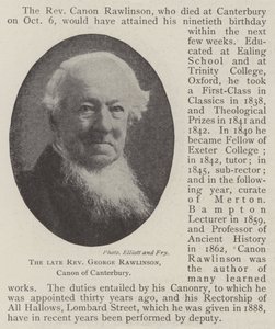 Der verstorbene Reverend George Rawlinson, Kanoniker von Canterbury