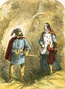 Margarete von Anjou und ihr Sohn treffen den Räuber im Wald