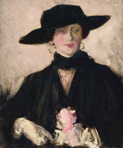 Dame mit schwarzem Hut