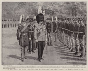 HRH der Prinz von Wales inspiziert die Massachusetts Artillery Company im Marlborough House
