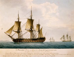 Schiff Bien-Aime von Louis Antoine, Graf de Bougainville von Frederic Roux