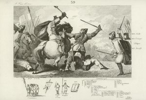 Ludwig VI. von Frankreich kämpft gegen die Engländer in der Schlacht von Brenneville, 1119