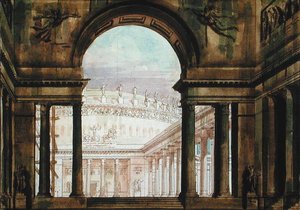 Bühnenbild inspiriert von der Antike, ca. 1800