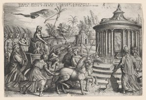 Der Triumph der Keuschheit über die Liebe, aus den Triumphen von Petrarca