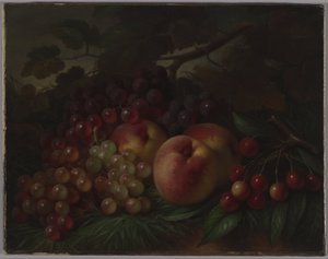 Pfirsiche, Trauben und Kirschen, ca. 1860-1870