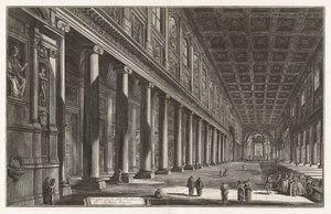 Veduta interna della Basilica di S. Maria Maggiore (Innenansicht der Basilika Santa Maria Maggiore), aus Vedute di Roma (Ansichten von Rom)