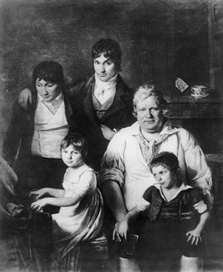 Familienporträt, früher bekannt als Michel Gerard (1737-1815) Mitglied der Konvention, mit seiner Familie, Ende des 18. Jahrhunderts