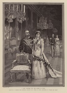 Neues Kleid für Margherita von Savoyen, Königin von Italien