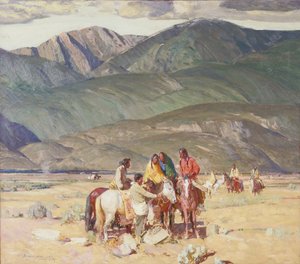 Taos-Indianer auf dem Mesa