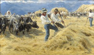 Dreschen in den Abruzzen