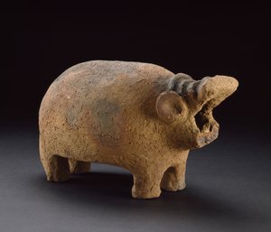 Nilpferdfigur, aus Grab 134 in Hu, ca. 3500-3000 v. Chr.
