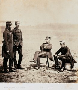 Generalmajor Henry William Barnard und Stab, aus einem Album mit 52 Fotografien zum Krimkrieg, 1855