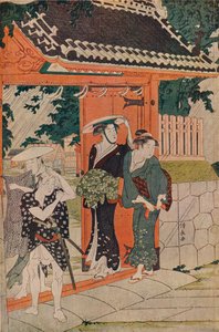 Ein plötzlicher Regenschauer am Mimeguri Inari Schrein, 1787