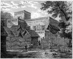 Palast von König Koffee, Coomassie, Aschanti-Krieg, Afrika, 1900