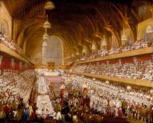 Das Krönungsbankett von König Georg IV. in der Westminster Hall, 1821