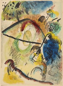 Aquarell IX (Mit schwarzen Strichen)