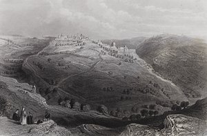 Berg Zion, Jerusalem, vom Hügel des bösen Rates