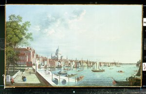 Die Themse vom Somerset House, Blick flussabwärts