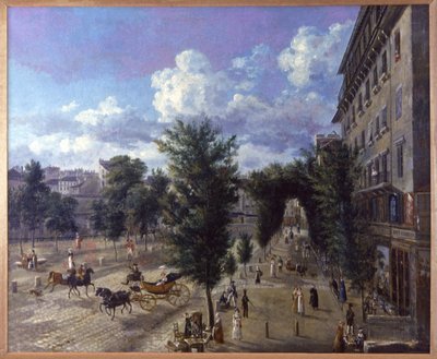 Grands Boulevards, Paris, ca. 1800 von Alexandre Pau de Saint Martin