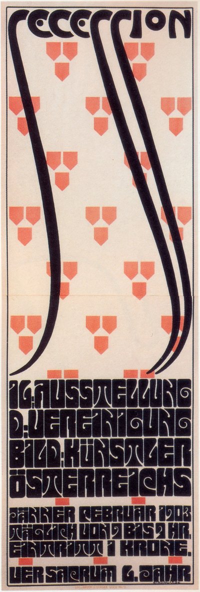 Plakat für die Wiener Secessionsausstellung, 1903 von Alfred Roller