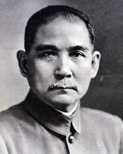 Porträt von Sun Yat-sen (1866-1925), chinesischer Revolutionär und Staatsmann. von Chinese Photographer
