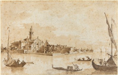Die Insel San Clemente von Francesco Guardi and Giacomo Guardi