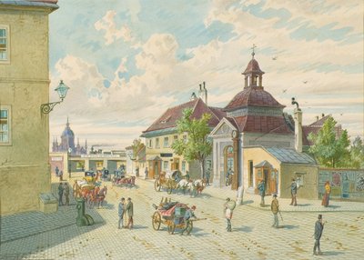 Die Matzleinsdorfer Linie in Wien (Ecke Margarethengürtel und Matzleinsdorfer Platz) von Franz Gerasch