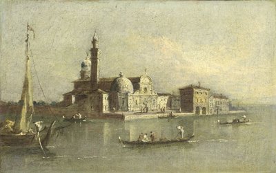 Ansicht der Isola di San Michele in Venedig von Giacomo Guardi (attributed to)