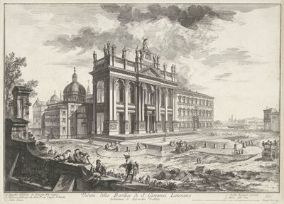 Sankt Johann von Lateran in Rom Gesichter von Rom Veduten von Rom gezeichnet und gestochen von Giambattista Piranesi, Architekt aus Venedig (Serie) von Giovanni Battista Piranesi