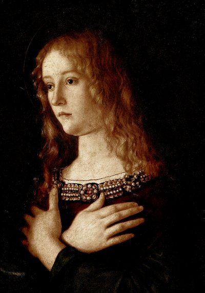 Jungfrau und Kind mit der heiligen Katharina von Alexandria und der heiligen Maria Magdalena von Giovanni Bellini