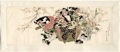 Ein Krieger mit einem Steckenpferd von Utagawa Toyohiro